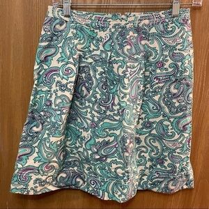 LOFT Paisley Mini Skirt, SIze 0